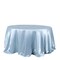 132" DUSTY BLUE Satin Round TABLECLOTH Wedding Party Table Linens